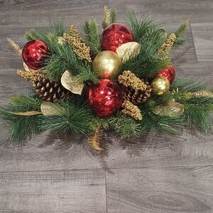 Festive Red and Gold Holiday Arrangement